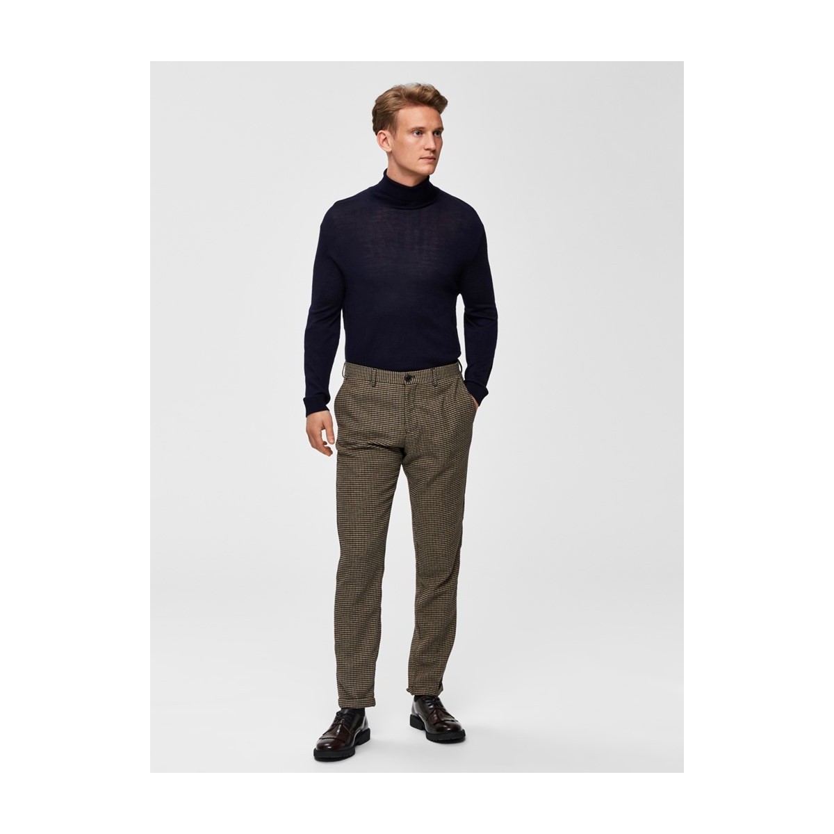 Selected homme - Pull col roulé marine