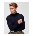 Selected homme - Pull col roulé marine