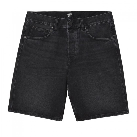 Carhartt WIP - Short en jeans noir