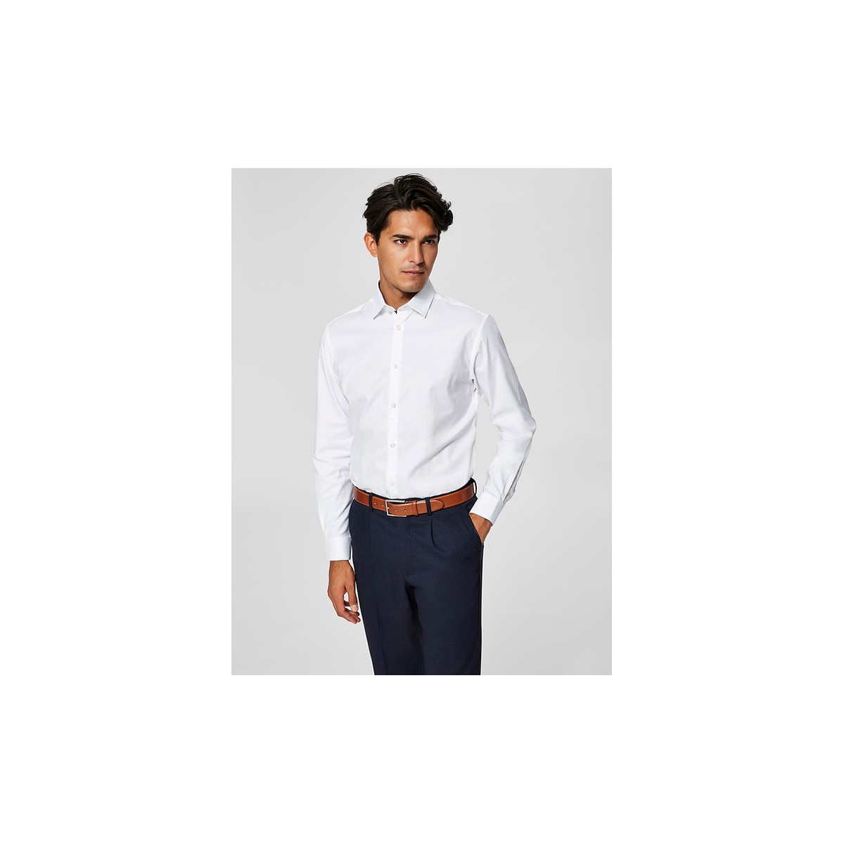 Selected homme - Chemise slim blanche
