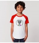 Marcel et Maurice - T-shirt contrasté enfant bio personnalisé