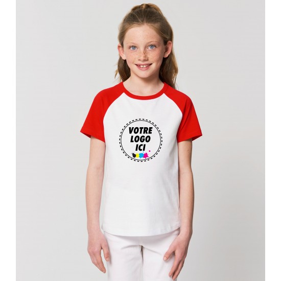 Marcel et Maurice - T-shirt contrasté enfant bio personnalisé 2