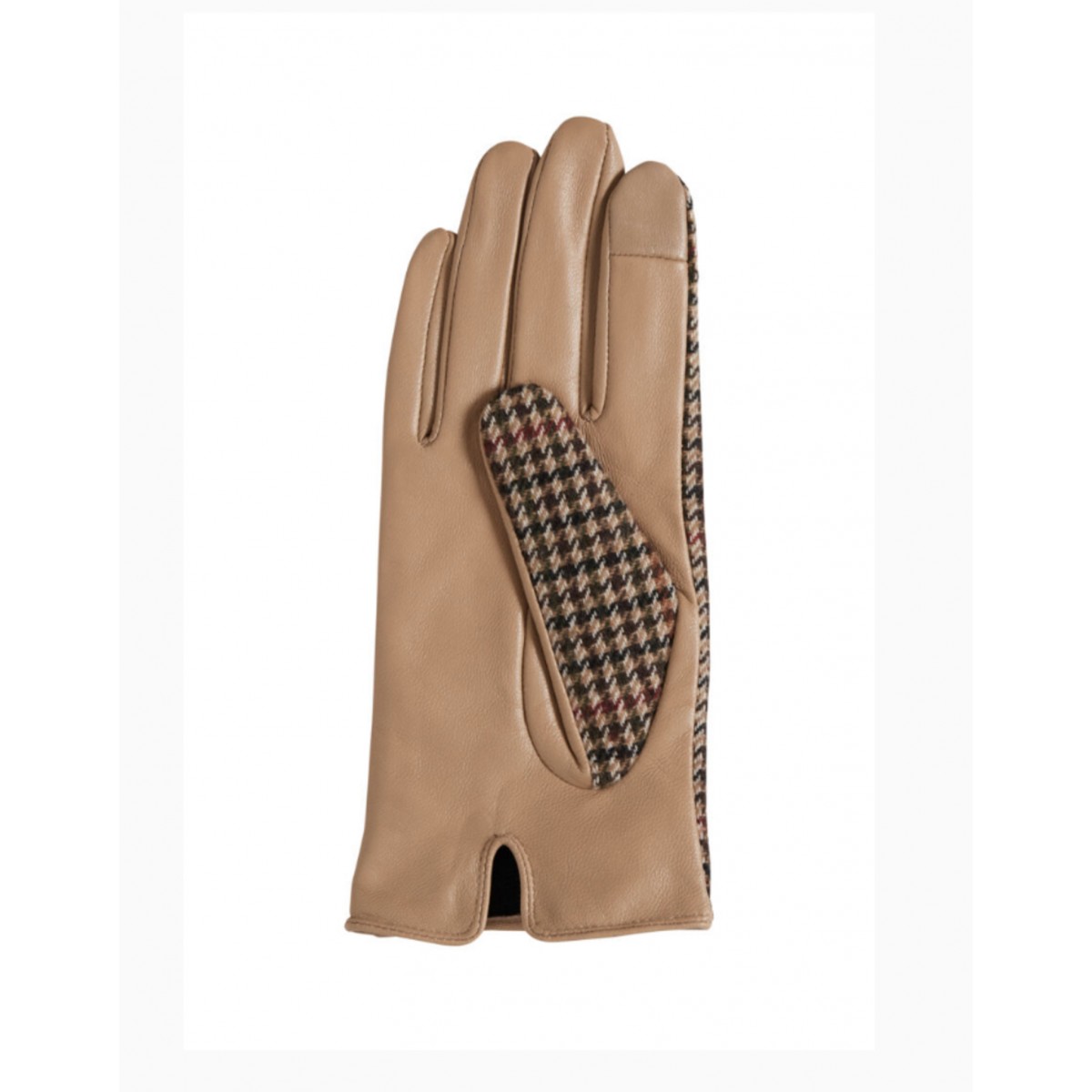 Ichi -  Gants en cuir pied de poule