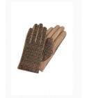 Ichi -  Gants en cuir pied de poule