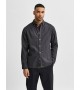 Selected homme - Chemise en flanelle unie anthracite