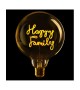 MITB - Grosse ampoule LED à message "Happy Family" ambre