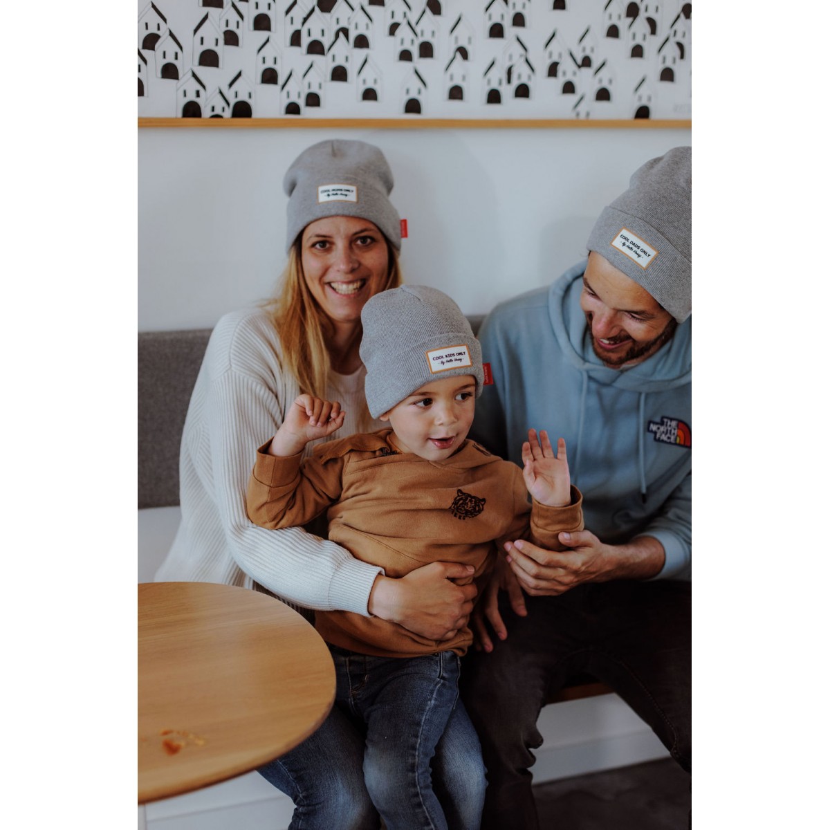 Hello Hossy - Bonnet Enfant et Parents Urban Gris