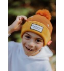 Hello Hossy - Bonnet Enfant à pompon marron