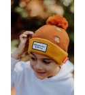 Hello Hossy - Bonnet Enfant à pompon marron