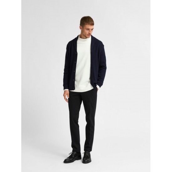 Selected homme - Gilet à col châle bleu marine 2