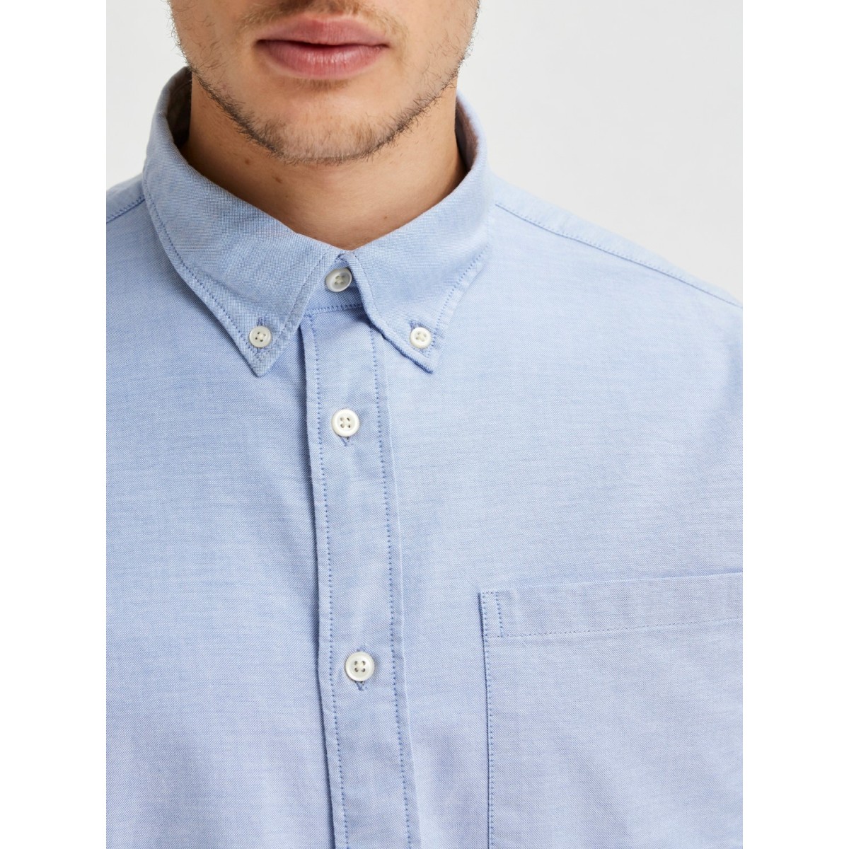 Selected - Chemise homme bleu ciel