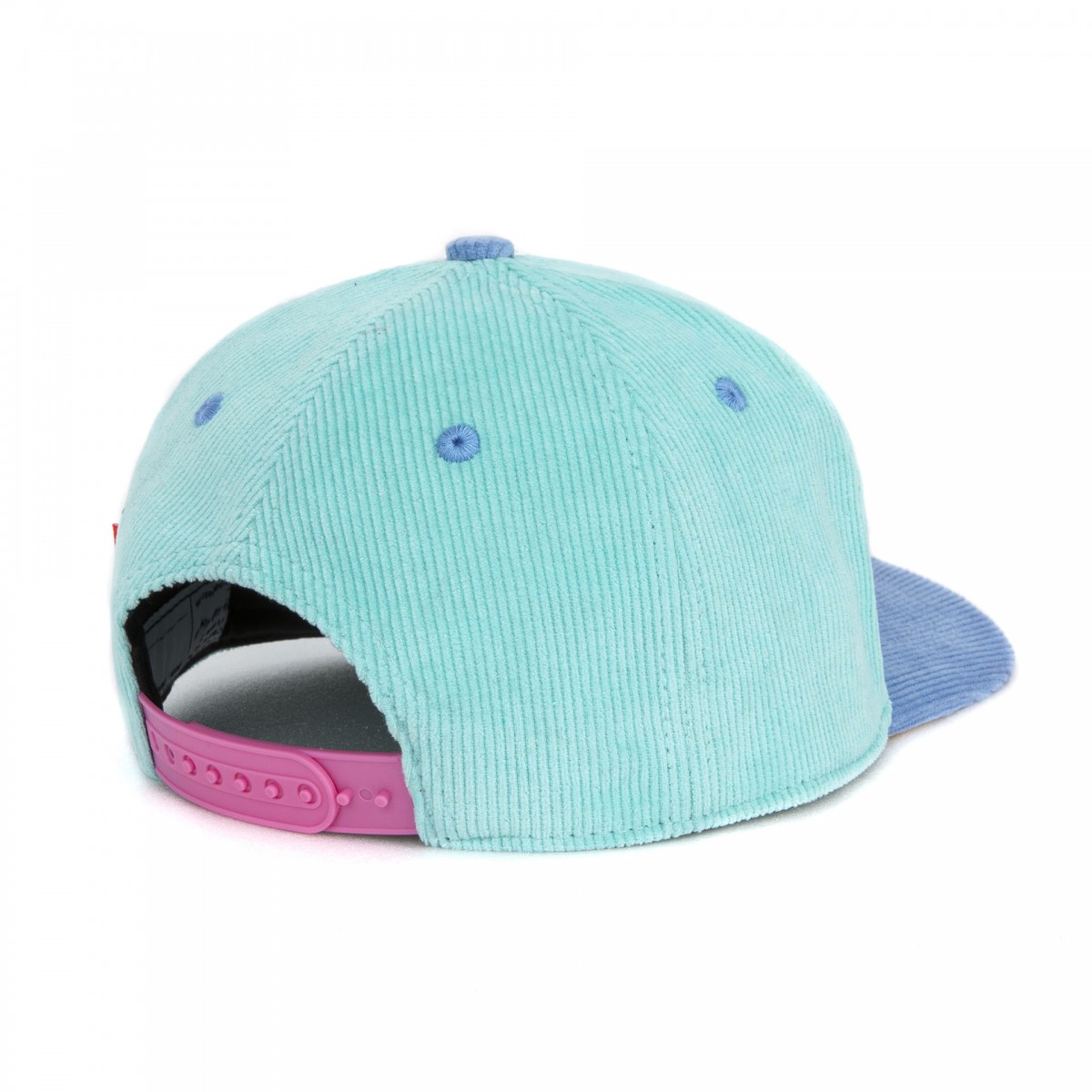 Hello Hossy - Casquette enfant en velours bleu turquoise et lavande