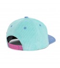 Hello Hossy - Casquette enfant en velours bleu turquoise et lavande