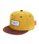 Hello Hossy - Casquette enfant en suédine moutarde et marron