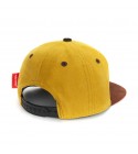 Hello Hossy - Casquette enfant en suédine moutarde et marron