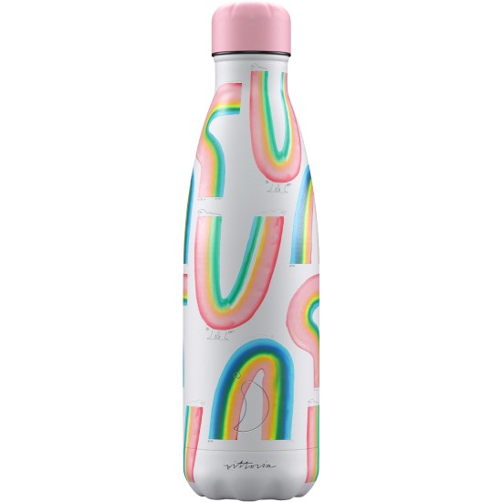 Chilly's Bottles - Bouteille réutilisable Amber Vittoria Rainbows Galore 500mL