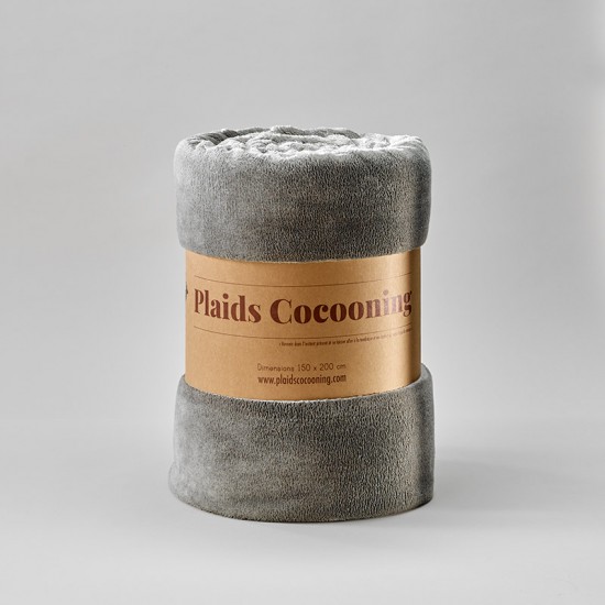 Plaids Cocooning - Plaid monochrome vert antique