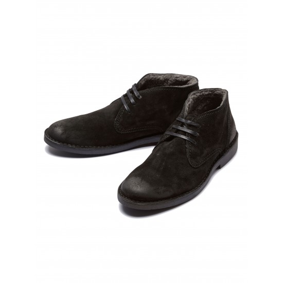Selected - Desert boots en daim noir