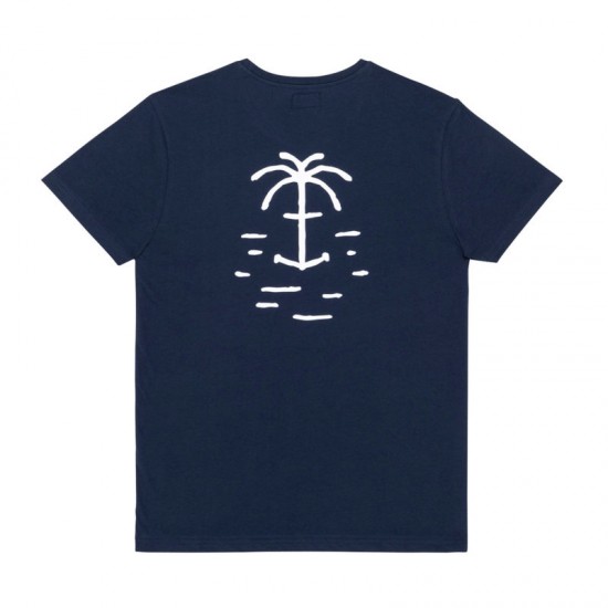 Bask in the sun - T-shirt à poche bleu Anchor