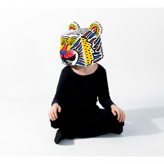 Omy - Masque 3D Tiga le tigre à colorier