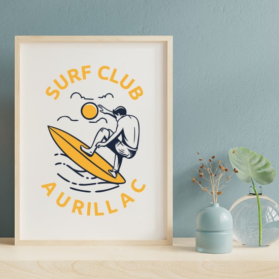 Marcel et Maurice - Poster Surf Club Aurillac