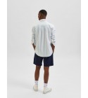 Selected homme - Chemise rayée blanche et menthe