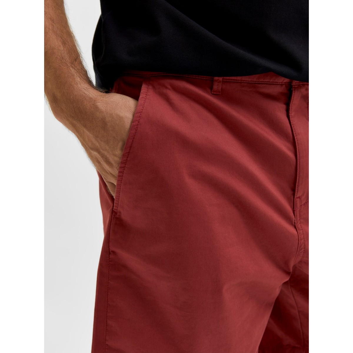 Selected - Short en lin décontracté kaki