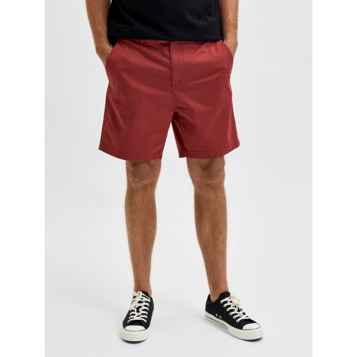 Selected - Short en lin décontracté kaki