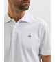 Selected - Polo blanc avec broderie noire