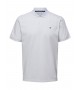 Selected - Polo blanc avec broderie noire