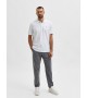 Selected - Polo blanc avec broderie noire