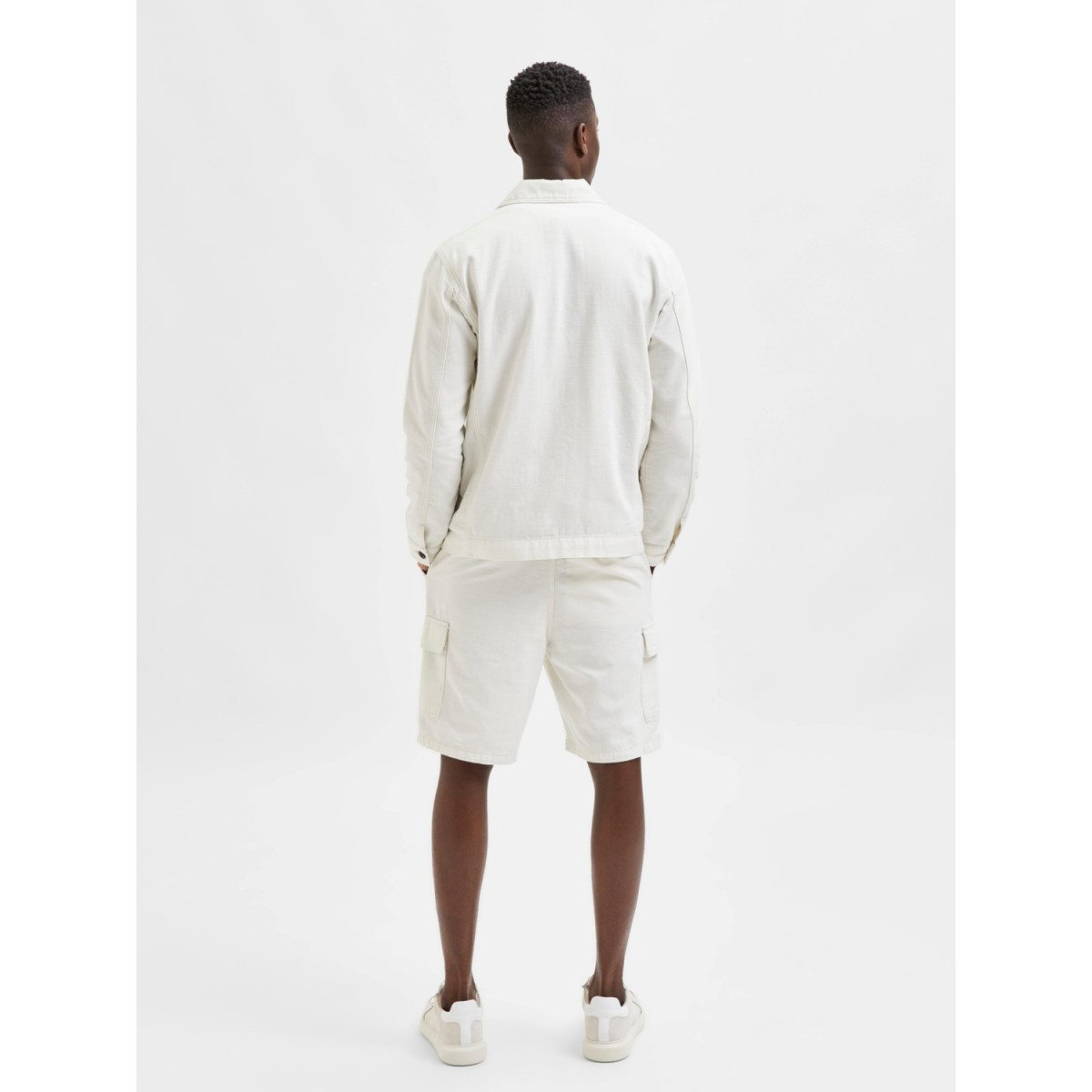 Selected - Veste en toile crème