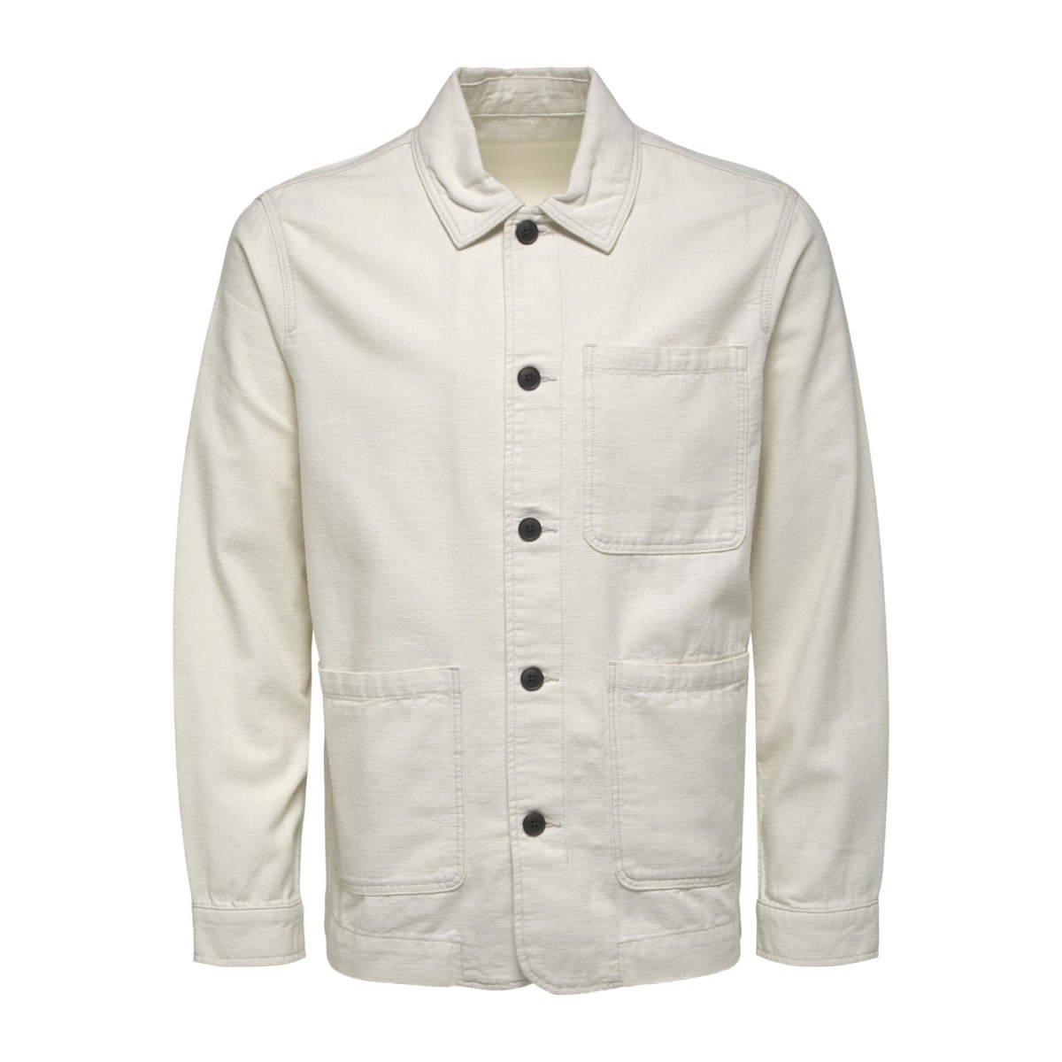 Selected - Veste en toile crème