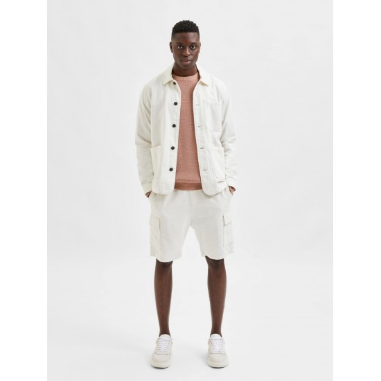 Selected - Veste en toile crème 2