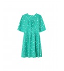 Grace et Mila - Robe courte cache-coeur verte à pois