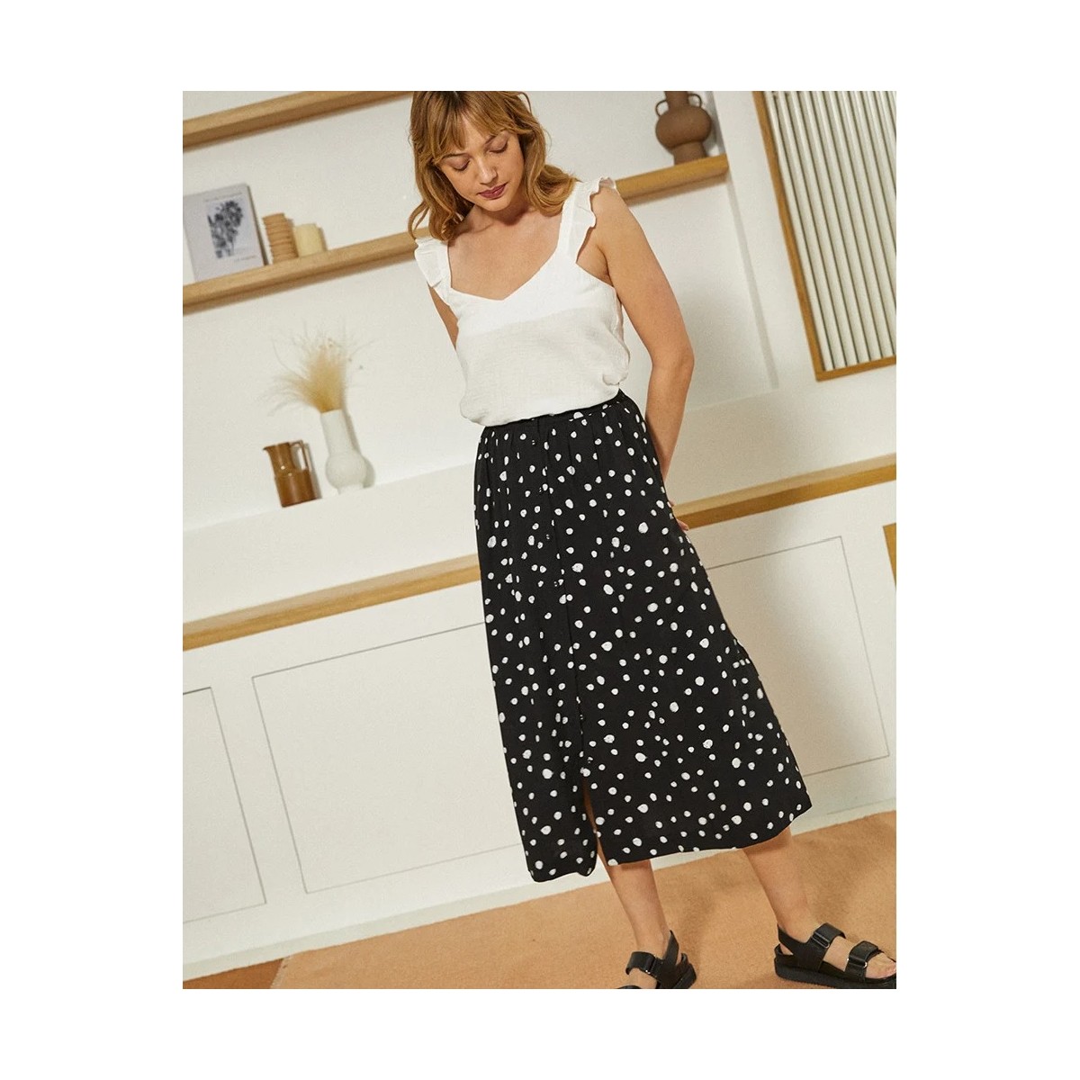 Grace et Mila - Top blanc à volants