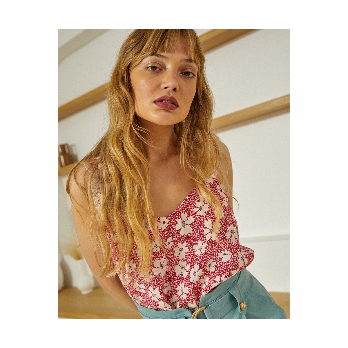 Grace et Mila - Caraco fleuri à dentelle