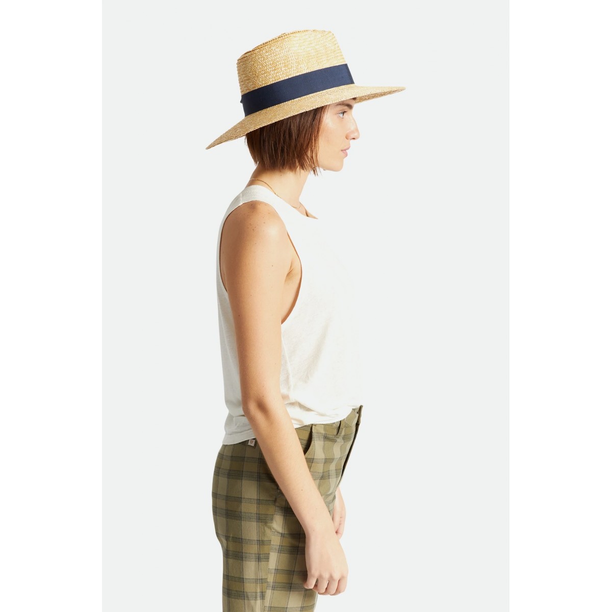 Brixton - Chapeau de paille ruban tricolore