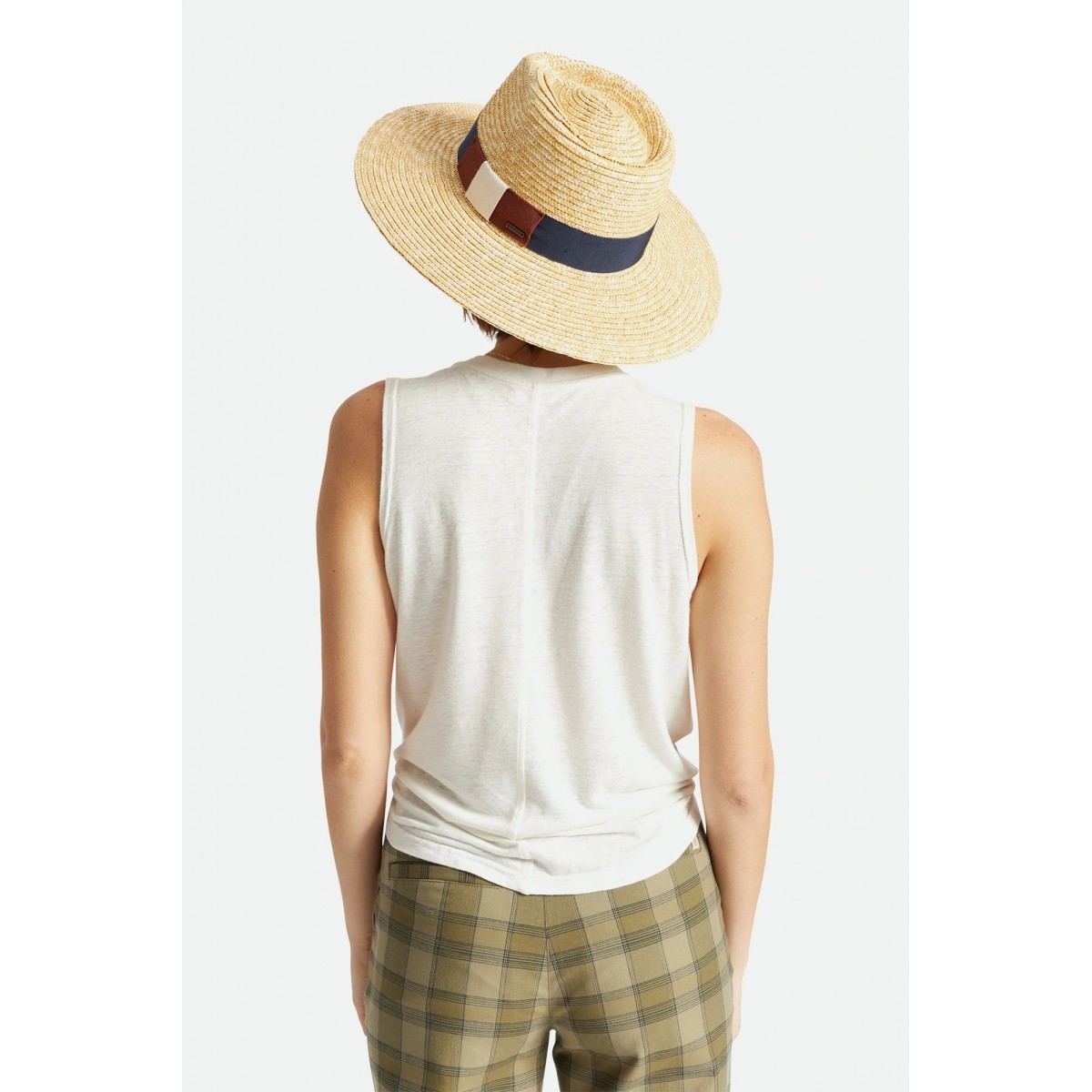 Brixton - Chapeau de paille ruban tricolore