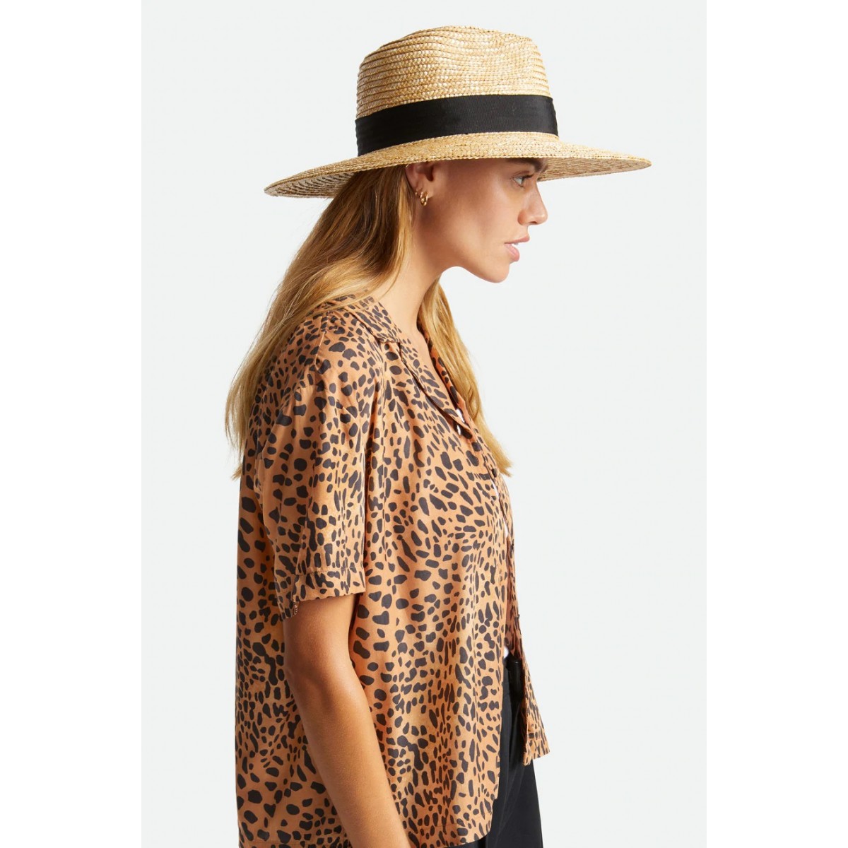 Brixton - Chapeau de paille ruban noir