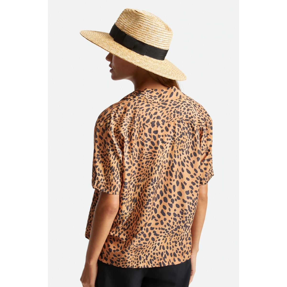 Brixton - Chapeau de paille ruban noir