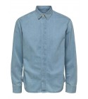 Selected homme - Chemisette bleu à motifs