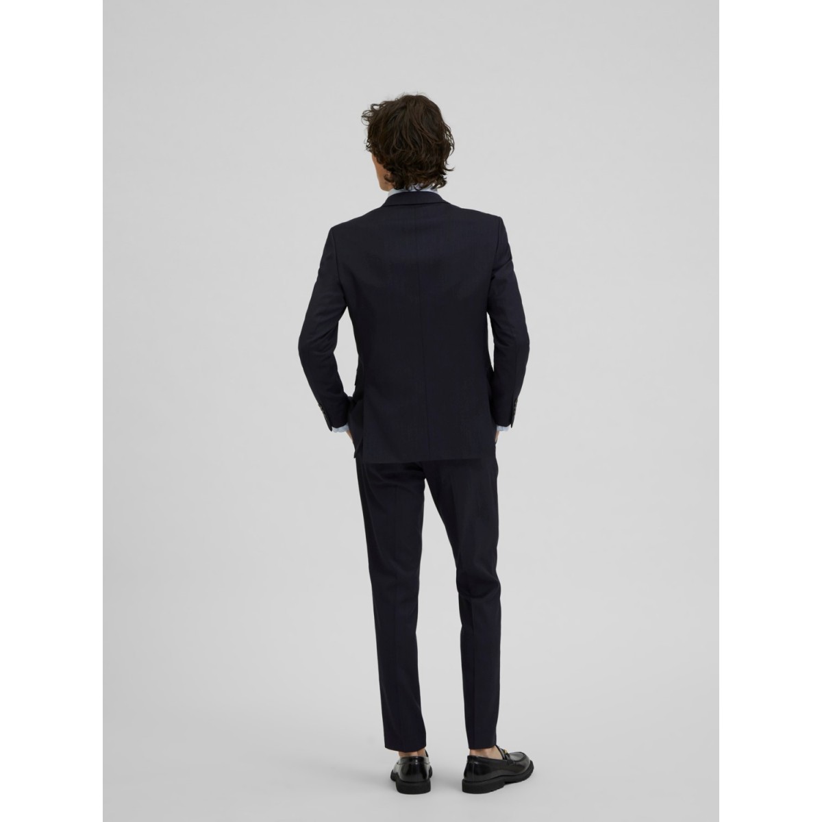 Selected - Blazer homme gris structuré