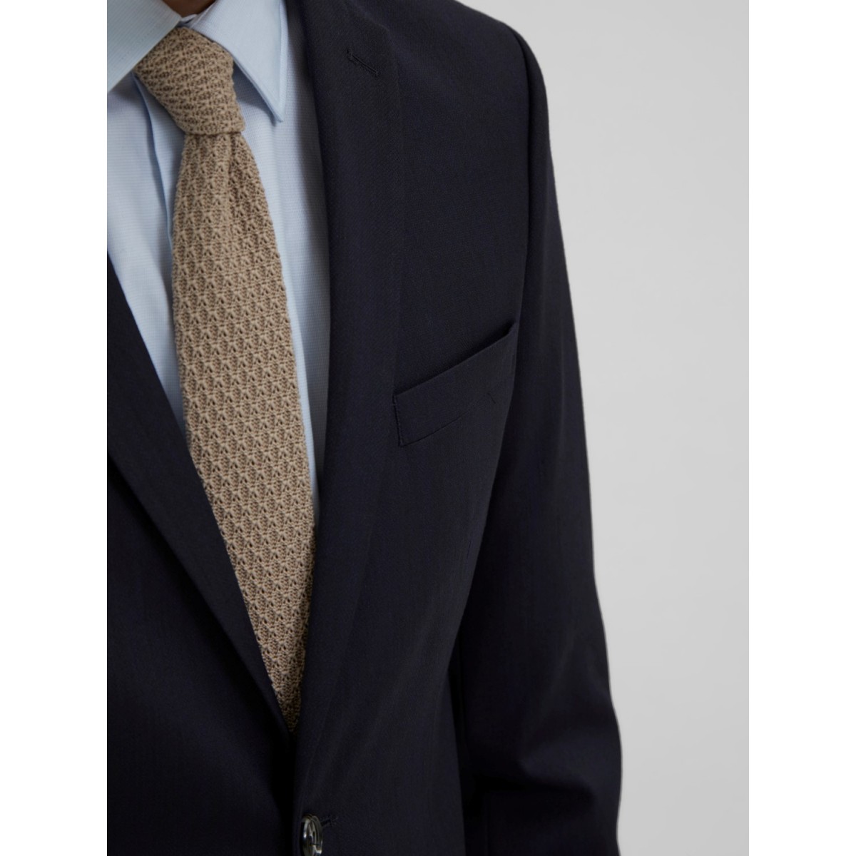 Selected - Blazer homme gris structuré