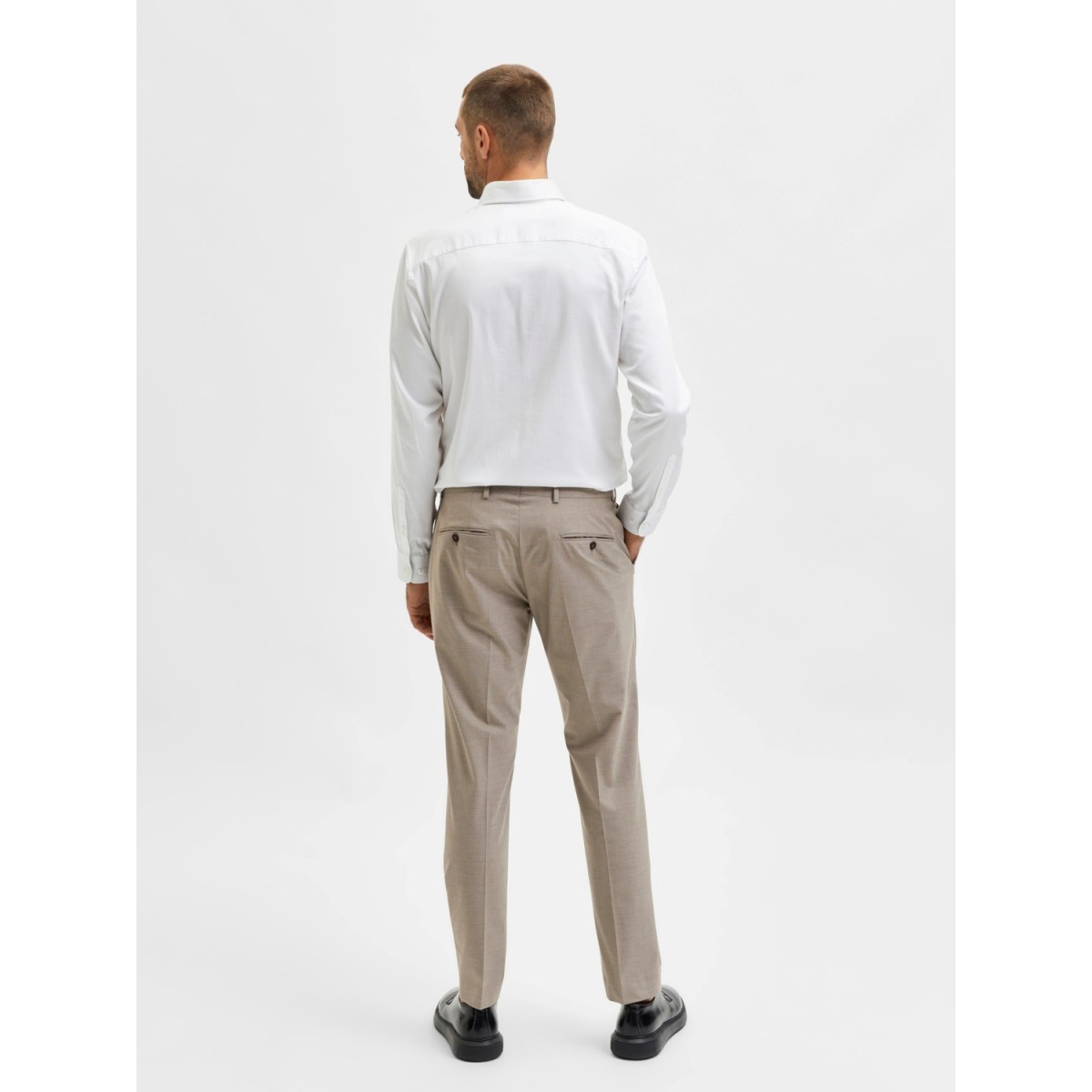 Selected - Pantalon de costume en lin sable