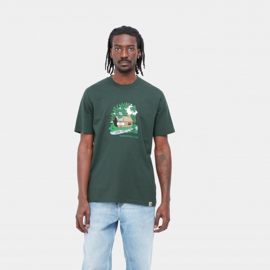 Carhartt WIP - T-shirt vert cabane Cabin