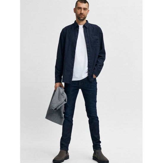 Selected homme - Jeans slim fit bleu délavé