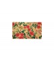 Fisura - Paillasson rectangulaire à fleurs rouges