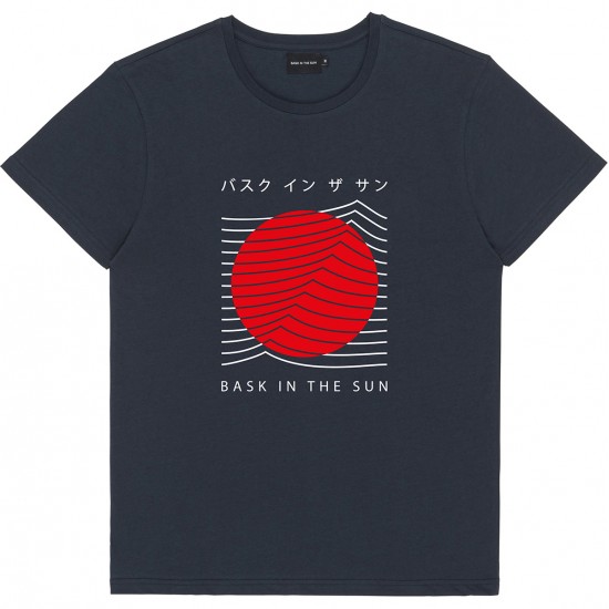 Bask in the sun - T-shirt à poche bleu Anchor