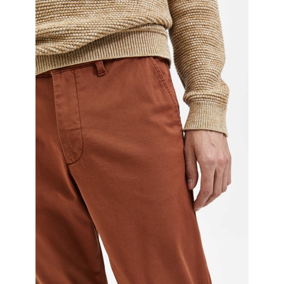 Selected homme - Pantalon chino ajusté bleu gris